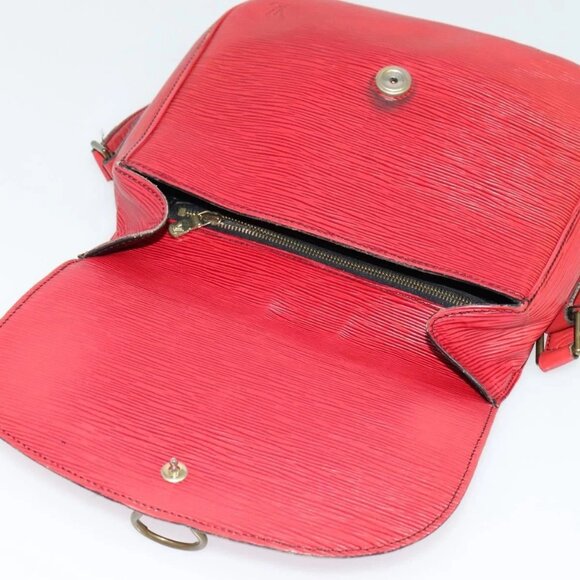 LOUIS VUITTON Epi Saint Cloud GM Shoulder Bag Red M52197 LV Auth 137330 - Picture 13 of 16